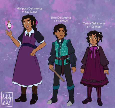 Mariposa Dellamorte, Elvio Dellamorte & Carina Dellamorte